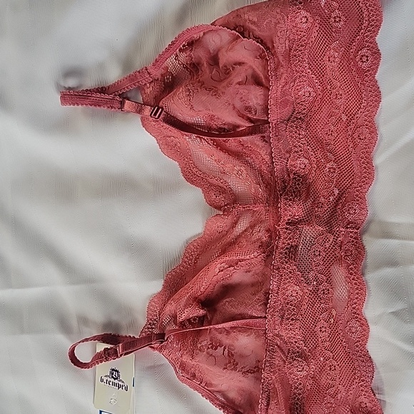 b. tempted Coral Lace Bralette, Size: XL, NWT - Picture 3 of 7